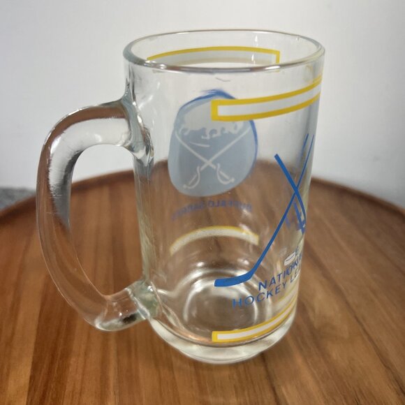1980s Buffalo Sabres Beer Stein Original Logo National Hockey League Glass Mug - Picture 4 of 13